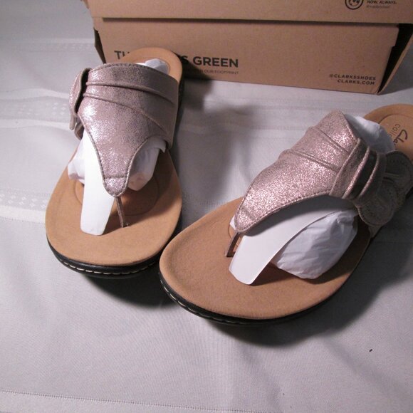 Clarks Laurieann Rae Slip-On Thong Sandals 12W NIB - Picture 6 of 9